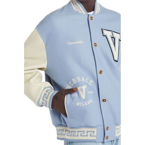 versace jacket white|versace varsity jacket.